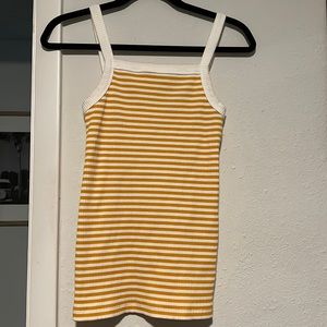 Striped knit spaghetti strap tank small